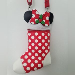 Loungefly Minnie Xmas stocking crossbody